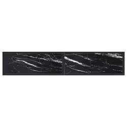vidaXL Console Table Black Marble Tempered Glass Home End Hall Porch Table - Additional view 4