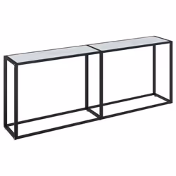 vidaXL Console Table White Marble Tempered Glass Home End Hall Porch Table