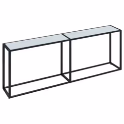 vidaXL Console Table White Marble Tempered Glass Home End Hall Porch Table