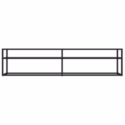 vidaXL TV Cabinet Black Tempered Glass Home Stereo Hifi Cabinet TV Stand Unit - Additional view 2