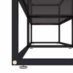 vidaXL TV Cabinet Black Tempered Glass Home Stereo Hifi Cabinet TV Stand Unit - Additional view 4