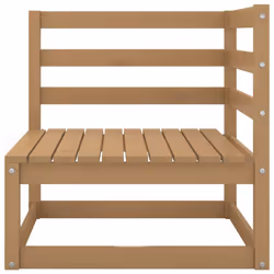 vidaXL Solid Pinewood Garden Lounge Set 3 Piece Honey Brown Wooden Furniture