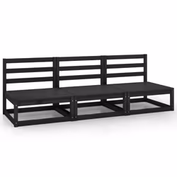 VidaXL 3075303, 3 seat(s), Black, 110 kg