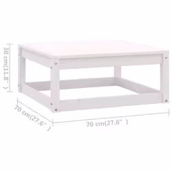 vidaXL Garden Lounge Set Outdoor Furniture Set 6 Piece White Solid Wood Pine - Additional view 11