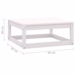 vidaXL Garden Lounge Set Outdoor Furniture Set 6 Piece White Solid Wood Pine - Additional view 4