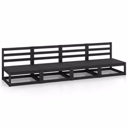 VidaXL 3075343, 4 seat(s), Black
