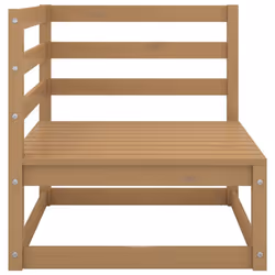 vidaXL Solid Pinewood Garden Lounge Set 9 Piece Honey Brown Wooden Lounge Set