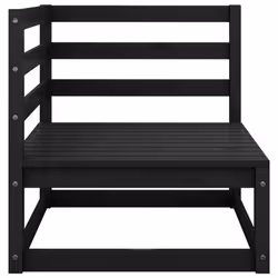 vidaXL Solid Pinewood Garden Lounge Set 13 Piece Black Sofa Seating Outdoor