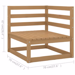 vidaXL Garden Lounge Set Outdoor Furniture Set Wooden 10 Piece Solid Wood Pine