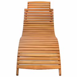 vidaXL 2x Solid Acacia Wood Sun Loungers Outdoor Seating Day Sun Beds Garden