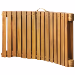 vidaXL 2x Solid Acacia Wood Sun Loungers Outdoor Seating Day Sun Beds Garden