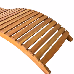 vidaXL 2x Solid Acacia Wood Sun Loungers Outdoor Seating Day Sun Beds Garden - Additional view 4