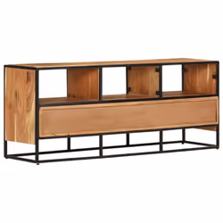 vidaXL Solid Acacia Wood TV Cabinet Wooden Lowboard Stereo Plasma Hifi Cabinet
