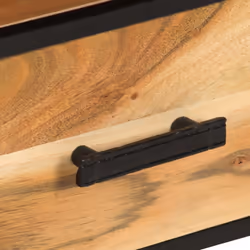 vidaXL Solid Acacia Wood TV Cabinet Wooden Lowboard Stereo Plasma Hifi Cabinet - Additional view 6