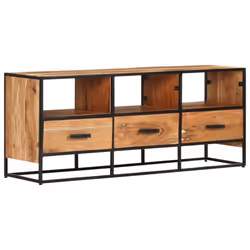 vidaXL Solid Acacia Wood TV Cabinet Wooden Lowboard Stereo Plasma Hifi Cabinet - Additional view 8