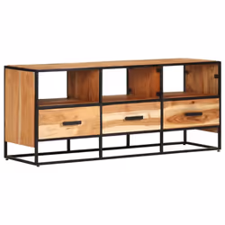 vidaXL Solid Acacia Wood TV Cabinet Wooden Lowboard Stereo Plasma Hifi Cabinet - Additional view 9