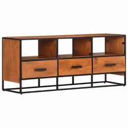 vidaXL Solid Acacia Wood TV Cabinet Wooden Lowboard Stereo Plasma Hifi Cabinet - Additional view 9