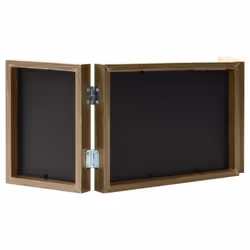 vidaXL Trifold Photo Frame Collage Picture Frame 22x15/28x18cm Multi Colours - light brown, 22 x 15 cm