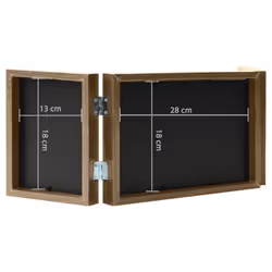 vidaXL Trifold Photo Frame Collage Picture Frame 22x15/28x18cm Multi Colours - light brown, 28 x 18 cm - Additional view 6