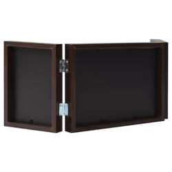 vidaXL Trifold Photo Frame Collage Picture Frame 22x15/28x18cm Multi Colours - dark brown, 22 x 15 cm