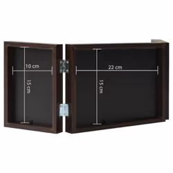 vidaXL Trifold Photo Frame Collage Picture Frame 22x15/28x18cm Multi Colours - dark brown, 22 x 15 cm