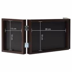 vidaXL Trifold Photo Frame Collage Picture Frame 22x15/28x18cm Multi Colours - dark brown, 28 x 18 cm - Additional view 6