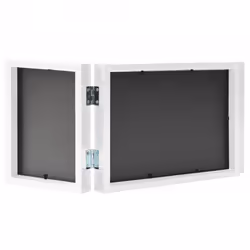 vidaXL Trifold Photo Frame Collage White Indoor Decor Hinged Picture Frame