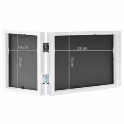 vidaXL Trifold Photo Frame Collage White Indoor Decor Hinged Picture Frame - Additional view 6