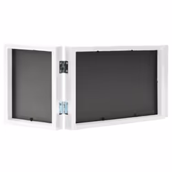 vidaXL Trifold Photo Frame Collage Picture Frame 22x15/28x18cm Multi Colours - white, 28 x 18 cm