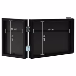 vidaXL Trifold Photo Frame Collage Picture Frame 22x15/28x18cm Multi Colours - black, 22 x 15 cm - Additional view 6
