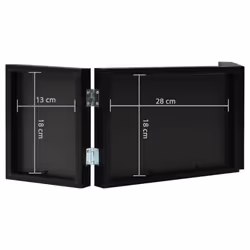 vidaXL Trifold Photo Frame Collage Picture Frame 22x15/28x18cm Multi Colours - black, 28 x 18 cm