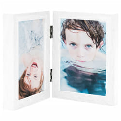 ) vidaXL Bifold Photo Frame Collage Picture Frame Multi Colours Multi Sizes - white, 2 x (13 x 18 cm