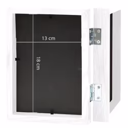 ) vidaXL Bifold Photo Frame Collage Picture Frame Multi Colours Multi Sizes - white, 2 x (13 x 18 cm