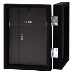 ) vidaXL Bifold Photo Frame Collage Picture Frame Multi Colours Multi Sizes - black, 2 x (13 x 18 cm