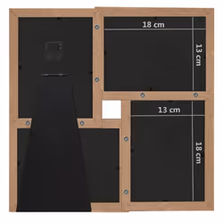 ) vidaXL Collage Photo Frame MDF for 4x(13x18 cm)/4x(10x15 cm) Multi Colours - light brown, 4 x (13 x 18 cm - Additional view 6