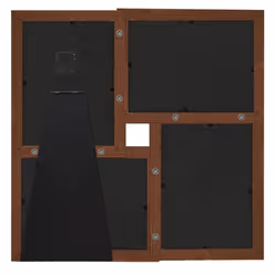 ) vidaXL Collage Photo Frame MDF for 4x(13x18 cm)/4x(10x15 cm) Multi Colours - dark brown, 4 x (10 x 15 cm