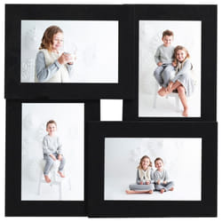 ) vidaXL Collage Photo Frame MDF for 4x(13x18 cm)/4x(10x15 cm) Multi Colours - black, 4 x (13 x 18 cm