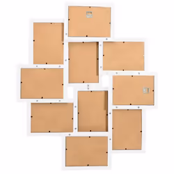 vidaXL Collage Photo Frame MDF for 10x(13x18 cm)/10x(10x15 cm) Multi Colours - white