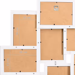 vidaXL Collage Photo Frame MDF for 10x(13x18 cm)/10x(10x15 cm) Multi Colours - white
