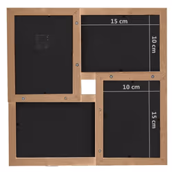 vidaXL Collage Photo Frame for 24x(10x15 cm) Picture Light Brown MDF Decor - Additional view 6
