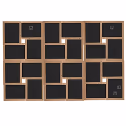 vidaXL Collage Photo Frame for 24x(13x18 cm) Picture Light Brown MDF Decor