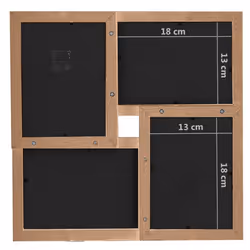 vidaXL Collage Photo Frame for 24x(13x18 cm) Picture Light Brown MDF Decor
