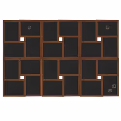 vidaXL Collage Photo Frame for 24x(10x15 cm) Picture Dark Brown MDF Home Decor