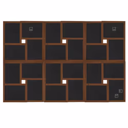 vidaXL Collage Photo Frame for 24x(13x18 cm) Picture Dark Brown MDF Home Decor