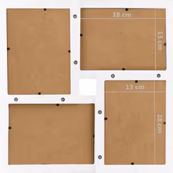 vidaXL Collage Photo Frame for 24x(13x18 cm) Picture White MDF Poster Frame - Additional view 6