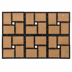 vidaXL Collage Photo Frame for 24x(10x15 cm) Picture Black MDF Poster Frame