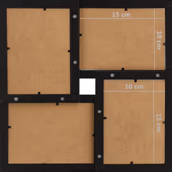 vidaXL Collage Photo Frame for 24x(10x15 cm) Picture Black MDF Poster Frame