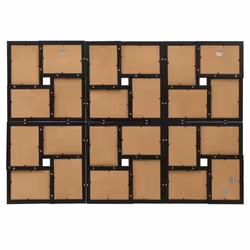 vidaXL Collage Photo Frame for 24x(13x18 cm) Picture Black MDF Poster Frame