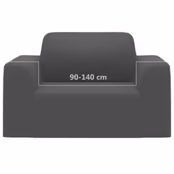 vidaXL Stretch Couch Slipcover Anthracite Polyester Jersey Couch Protector - Additional view 5