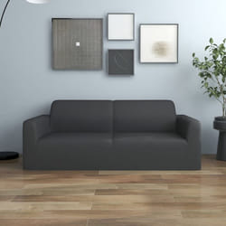 vidaXL 2-Seater Stretch Couch Slipcover Anthracite Polyester Jersey Cover